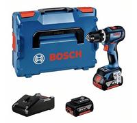Bosch Professional 18V System GSB 18V-90 C - Taladro percutor a batería (64 Nm, 2100 rpm, conectable, 2 baterías x 4.0Ah, en L-BOXX)