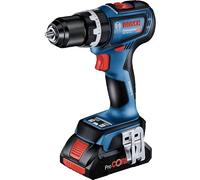 Bosch Professional 18V System taladro percutor a batería GSB 18V-90 C (incl. 2 baterías de 5,0 Ah, cargador rápido GAL 18V-40, L-BOXX)