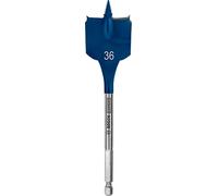 Bosch Professional 1x Brocas fresadoras planas Expert SelfCut Speed (para Madera blanda, Aglomerado, Ø 36,00 mm, Longitud 152 mm, accesorios Taladro de impacto rotativo)