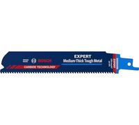 Bosch Professional 1x Hoja de sierra sable Expert ‘Medium-Thick Tough Metal’ S 955 HHM (para Acero resistente, Láminas de acero inoxidable, Longitud 150 mm, accesorios Sierra sable)