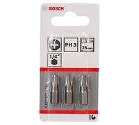 Bosch Professional 2 607 001 515 - Punta de atornillar extra dura - PH 3, 25 mm (pack de 3) Azul