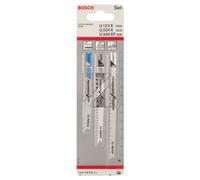 Bosch Professional 2 607 010 516 - Set de 3 hojas de sierra de calar - U 123 X; U 234 X; U 345 XF (pack de 1; 1; 1)
