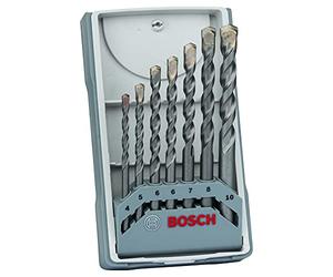 Bosch Professional 2 607 017 082 - Juego de 7 brocas para hormigón, Gris, Ø 4/5/6/6/7/8/10 mm