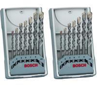Bosch Professional 2 607 017 082 - Juego de 7 brocas para hormigón, Gris, Ø 4/5/6/6/7/8/10 mm (Paquete de 2)