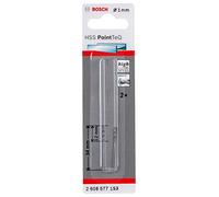 Bosch Professional 2 brocas helicoidal HSS PointTeQ (para metal, 1 x 12 x 34 mm, Accesorio de taladro), Diámetro 1 mm