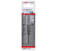 Bosch Professional 2 brocas helicoidal HSS PointTeQ, para metal, 2.6 x 30 x 57 mm, accesorio de taladro