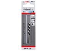 Bosch Professional 2 brocas helicoidal HSS PointTeQ (para metal, 3 x 33 x 61 mm, accesorio de taladro), Diámetro 3 mm