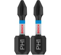 Bosch Professional 2 puntas de atornillar Impact Control PH1, 25 mm, vástago hexagonal, Pick and Click, accesorios de taladro de impacto (Paquete de 2)