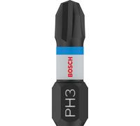 Bosch Professional 2 puntas de atornillar Impact Control PH3, 25 mm, vástago hexagonal, Pick and Click, accesorios de taladro de impacto