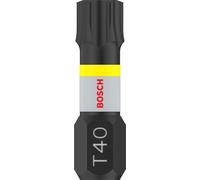 Bosch Professional 2 puntas de atornillar Impact Control T40, 25 mm, vástago hexagonal, Pick and Click, accesorios de taladro de impacto