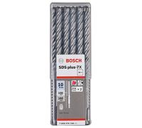 Bosch Professional 2608576196 - Juego de 30 brocas para martillo SDS Plus-7X (para hormigón armado, hormigón y mampostería, 10 x 100 x 165 mm, accesorios para martillo perforador)