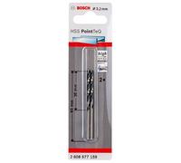 Bosch Professional 2608577159 2 Brocas helicoidal HSS PointTeQ (para Metal, 3,2 x 36 x 65 mm, Accesorio de Taladro), 3.2 mm
