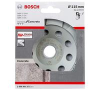 Bosch Professional 2608601571 Muela de Vaso de Diamante Standard for Concrete, hormigón, 23 x 3 mm, Accesorio para Amoladora, Na, 115 x 22,23 x 3 mm