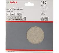 Bosch Professional 2608621149 Hojas de lija M480 Best for Wood and Paint , madera y pintura, grano P220, accesorios para lijadora excéntrica, Ø 125 mm, 5 piesas