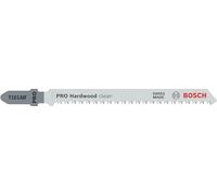 Bosch Professional 3 x Hojas de sierra de calar T 101 AIF Clean for Hard Wood (para Madera dura, corte recto, accesorios Sierra de calar)