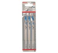 Bosch Professional 3x Hojas de sierra de calar T 318 A Basic for Metal (para Tubos y perfiles metálicos, pared delgada, accesorios Sierra de calar), Plata