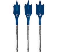 Bosch Professional 3x Set de brocas fresadoras planas Expert SelfCut Speed (para Madera blanda, Aglomerado, Ø 20-25 mm, accesorios Taladro de impacto rotativo)