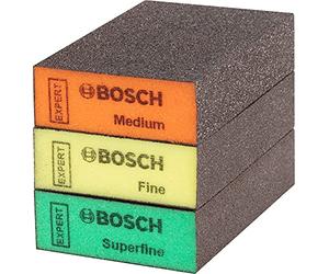 Bosch Professional 3X Tacos Expert S471 convencionales (para Madera Blanda, Pintura sobre Madera, 69 x 97 x 26 mm, Grado de finura Medio/Fino/Muy Fino, Accesorios Lijado Manual)