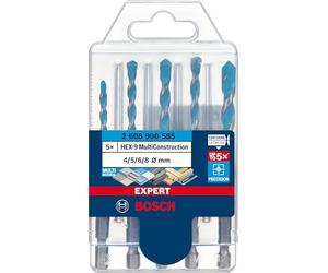 Bosch Professional 5 piezas Set de brocas Expert HEX-9 MultiConstruction (para Hormigón, Ø 4-8 mm, accesorios Taladro de impacto rotativo)
