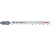 Bosch Professional 5 x Hojas de sierra de calar T 101 BF Clean for Hard Wood (para Madera dura, corte recto, accesorios Sierra de calar)