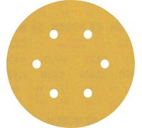 Bosch Professional 50 x Lijas Expert C470 con 6 agujeros, para Madera dura, Pintura sobre madera, 150 mm, Grano 320, Accesorios Lijadora excéntrica