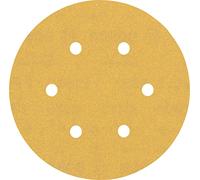 Bosch Professional 50 x Lijas Expert C470 con 6 agujeros, para Madera dura, Pintura sobre madera, 150 mm, Grano 180, Accesorios Lijadora excéntrica