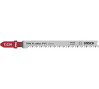 Bosch Professional 5x Hojas de sierra de calar T 102 H Clean for PVC (para Planchas de PVC, PA y PS, accesorios Sierra de calar)