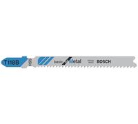 Bosch Professional 5x Hojas de sierra de calar T 118 B Basic for Metal (para Láminas de acero, accesorios Sierra de calar)