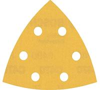 Bosch Professional 5x Papeles de lija Expert C470 (para Madera dura, Pintura sobre madera, 93 x 93 mm, grano 400, accesorios Lijadora delta)