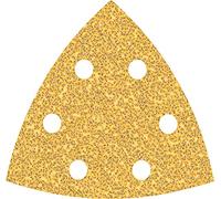 Bosch Professional 5x Papeles de lija Expert C470 (para Madera dura, Pintura sobre madera, 93 x 93 mm, grano 40, accesorios Lijadora delta)