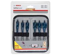 Bosch Professional 6x Set de Brocas Fresadoras Planas SelfCut Speed (Madera, Bolsa Enrollable, 1/4" HEX, Ø 14-24 mm, Accesorios Taladro de impacto rotativo)