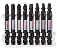 Bosch Professional 8 uds. Punta de Atornillar Dobles (Impact Control, T/PZ/PH/SL Bits, Longitud 65mm, Pick and Click, Accesorio Atornilladores de Impacto)