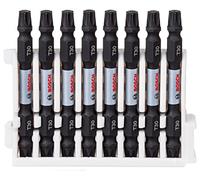 Bosch Professional 8 uds. Punta de Atornillar Dobles Torx (Impact Control, 8 x T30-T30 Bits, Longitud 65mm, Pick and Click, Accesorio Atornilladores de Impacto)