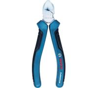 Bosch Professional Alicate de corte diagonal, cromo vanadio, mango softgrip, Azul, Cortador lateral, 160 mm