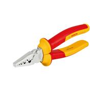 Bosch Professional alicate de crimpado aislado VDE de 180 mm (rango de crimpado desde 0,25 mm² hasta 16 mm², certificado hasta 1000 V)