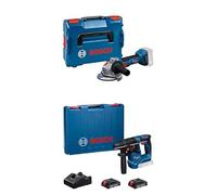 Bosch Professional amoladora angular a batería GWS 18V8 (diámetro del disco de 125 mm, incl. LBOXX) + Bosch Professional martillo perforador a batería GBH 18V-18 X (incl. 2x 18V 2.0Ah, GAL 18V-20)