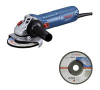 Bosch Professional amoladora angular con cable GWS 12-125 (Ø del disco: 125 mm, potencia 1200 W, protección re arranque, incl. disco lija, caperuza prot., tuerca apriete, empuñadura auxiliar estándar)