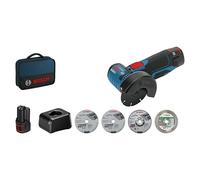 Bosch Professional Amoladora angular de batería GWS 12V-76 (18 V, 2 baterías, 2 Ah, Diámetro disco: 76 mm) + Garantía BAUHAUS 5 años para equipos...