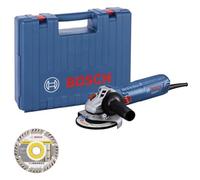 Bosch Professional amoladora angular GWS 12-125 (Ø del disco: 125 mm, potencia 1200 W, protección contra rearranque, incl. 1 disco de corte de diamante, empuñadura auxiliar, en maletín¡)