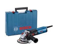 Bosch Professional amoladora angular GWS 14-125 S (incl. empuñadura auxiliar, cubierta protectora, cubierta protectora de separación, llave de dos agujeros, brida, tuerca de apriete, maletín)