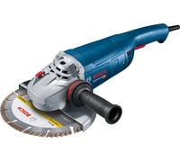 Bosch Professional amoladora angular GWS 22-230 J (potencia 2200 W, incl. 1 disco de corte de diamante, llave de dos agujeros, brida, tuerca de apriete, cubierta protectora, empuñadura auxiliar)