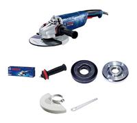 Bosch Professional amoladora angular GWS 24-230 P (potencia 2400 W, incl. llave de dos agujeros, brida, tuerca de apriete, caja de cartón, cubierta protectora, empuñadura auxiliar)