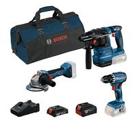 Bosch Professional AMPShare 18V Juego de máquinas (18 V, 2 baterías, 4 Ah, 3 pzs.) + Garantía BAUHAUS 5 años para equipos eléctricos y motorizados