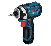 Bosch Professional GDR 12V-105 - Atornillador de impacto a batería (2 baterías x 2.0 Ah, 12V, 105 Nm, en L-BOXX)