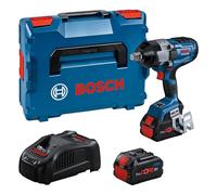 Bosch Professional BITURBO atornillador de impacto a batería GDS 18V1600 HC (llave de 3/4”, incl. 2 baterías ProCORE18V de 8,0 Ah, cargador, módulo Bluetooth GCY 42, en LBOXX)