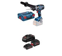 Bosch Professional BITURBO GSB 18V-150 C(150 Nm, 2200 rpm, conectable, sin batería, en L-BOXX), Azul, solo + Set baterías de litio + cargador (ProCORE18V 5.5 Ah + ProCORE18V 4.0 Ah + GAL 1880 CV)
