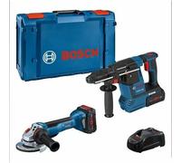 Bosch Professional 18 V System GWS 18V-10 P + GBH 18V-26 - Set amoladora + martillo perforador a batería (2 baterías ProCORE18V x 5.5 Ah, en XL-BOXX)