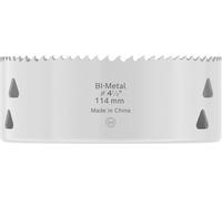 Bosch 1x Sierra de agujero para múltiples materiales roscados (para acero, placas de yeso, Ø 114 mm, accesorios profesionales taladros)