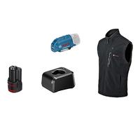 Bosch Professional chaleco calefactable GHV 12+18V XA (incl. adaptador de carga con USB GAA 12V-21 + batería GBA 12V 2.0Ah + cargador GAL 12V-20) - Talla XL