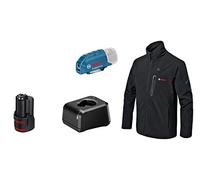 Bosch Professional chaqueta calefactable GHJ 12+18V XA (in daptador de carga con USB GAA 12V-21 + batería GBA 12V 2.0Ah + cargador GAL 12V-20) - Talla S